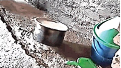 Visible cracks in houses of  Dehradun's Kalsi. (Photo | Special Arrangement)