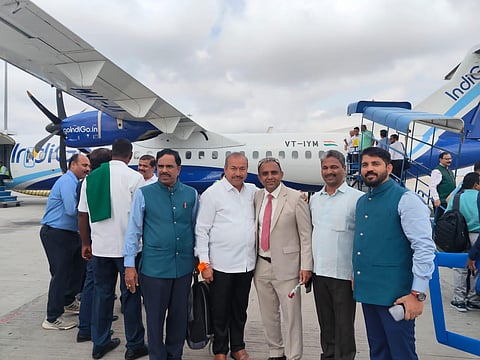 Kuvempu airport's maiden flight. 