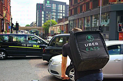 An Uber Eats driver. (Wikimedia Commons)