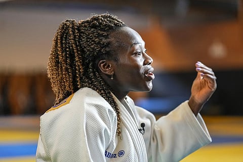French judoka Clarisse Agbegnenou. (Photo | AP)