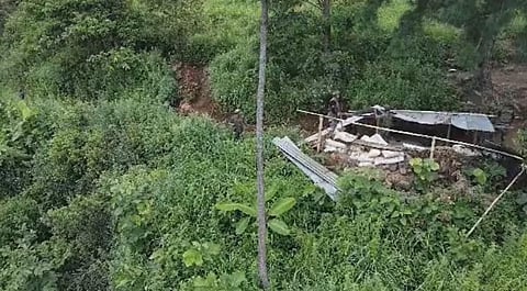 Security forces conducted search operations in the vulnerable and fringe areas of the state. (Photo | Screengrab from Twitter Manipur Police)