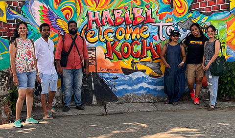 Johann Kuruvilla, founder of The Kochi Heritage Project, has introduced an innovative approach by using the art of storytelling to make heritage walks captivating. (Photo | Express)