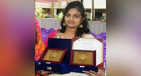 MSc Mathematics 1st rank holder from Tumkur University ,Asha LE.