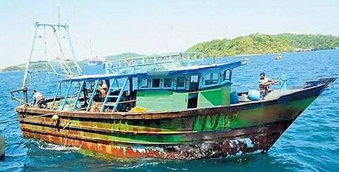 The fishing boat seized by Sri Lankan Navy | Express