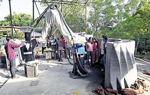 Building construction being carried out using 3D technology by Nirmithi Kendra in Thiruvananthapuram | Vincent Pulickal