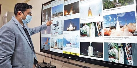 An instructor with a smart board used for representational purposes. (Photo | EPS)