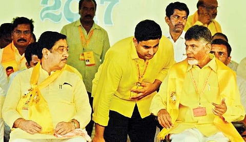 Former Chief Minister N Chandra Babu Naidu (R) | Express photo