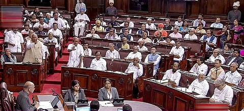 MPs participate in the debate on the bill in Rajya Sabha on Monday. (Photo | PTI)