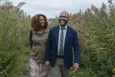 This image released by MGM shows Erika Alexander, left , and Jeffrey Wright  in a scene from 'American Fiction.' (Photo | AP)