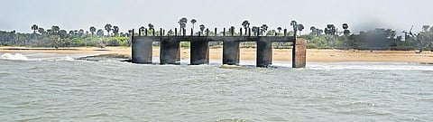 A view of the submerged bridge near Sriharikota | shiba Prasad sahu
