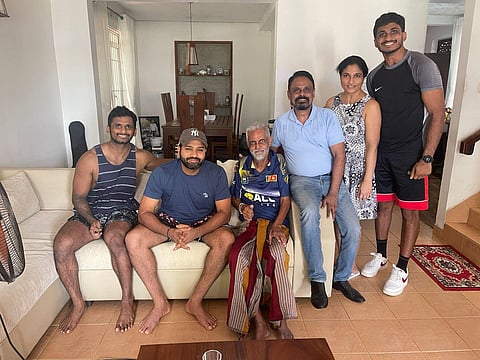 'Rohit visited our home with two trainers including the throwdown specialist from Sri Lanka. He sang a few rhymes for my father.' (Photo | Express)