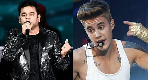 Indian music maestro AR Rahman, Canadian singer Justin Bieber.