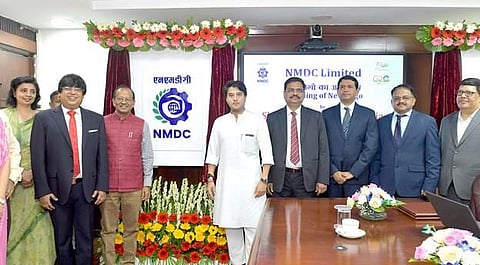 The unveiling of the new logo. (Photo Courtesy | NMDC)