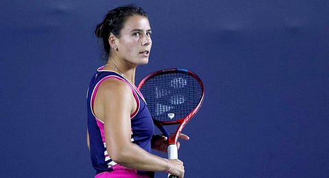Emma Navarro looks on during a match against Maria Sakkari during their quarterfinal match of the Cymbiotika San Diego Open. (Photo | AFP)