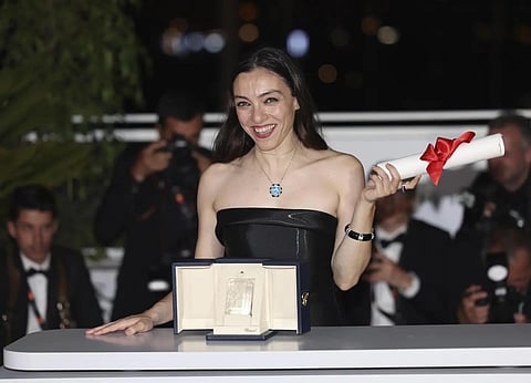 Merve Dizdar won Turkey's first best actress award at the Cannes Film Festival on May 2023. (Photo | AP)