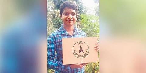 Abhinav with his certification