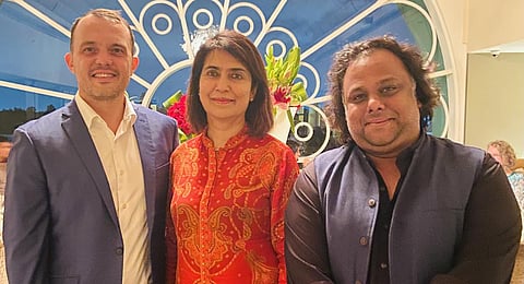 Ivan Aquino, Alka Dev and Nikhil Agarwal. (Photo | Express)