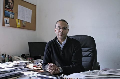 FILE - Hossam Bahgat sits for a photograph, in his office at the Egyptian Initiative for Personal Rights in Cairo, Egypt, Dec. 7, 2011. (Photo | AP)