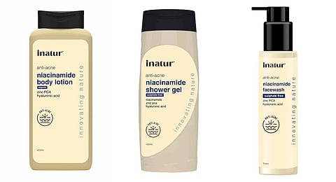 Inatur Niacinamide's Body Lotion, Shower Gel and  Face Wash.