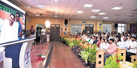 CM Jagan inaugurating the college virtually on Friday | express