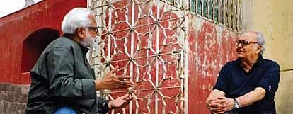 Painter Manu Parekh and actor Soumitra Chatterjee