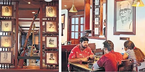 Photographs of pre-Independence era flags, valiant soldiers, and special discount programmes for retired defence staff are some of the ways this dining restaurant is paying homage to India’s history