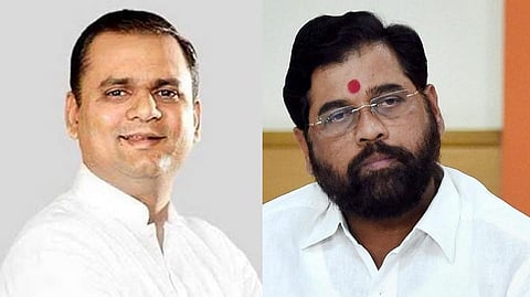 Maharashtra Assembly Speaker Rahul Narwekar (L) and Chief Minister Eknath Shinde.