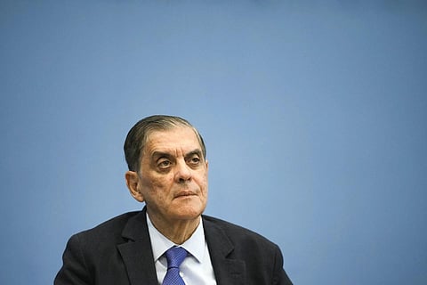 Romani Rose, the head of the Central Council of German Sinti and Roma attends a news conference in Berlin, Germany, Sept 18, 2023. (Photo | AP)