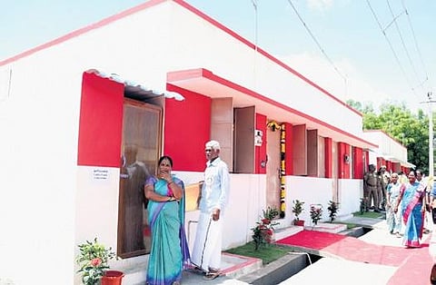 Stalin handed over keys to 220 houses to refugees within the camp. (Photo | Express)