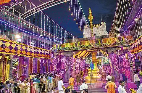 Ankurarpanam, a prelude to the annual Brahmotsavams, being performed at Srivari temple in Tirumala on Sunday evening | Express