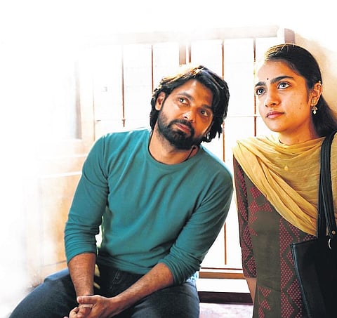 Rakshit Shetty and Rukmini Vasanth in 'Sapta Sagaradaache Ello'. (Photo | Express)