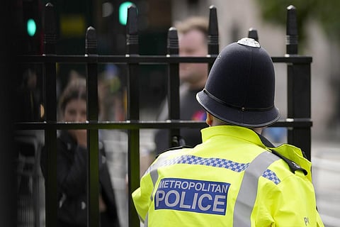 FILE - A view of a Metropolitan police officer on patrol, in London, on Oct. 1, 2021. (Photo | AP)