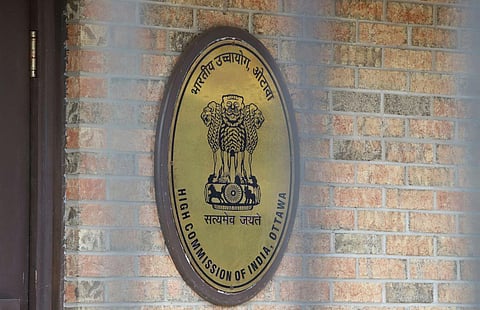 The High Commission of India is seen in Ottawa, on Wednesday, Sept. 20, 2023. (Photo | PTI)
