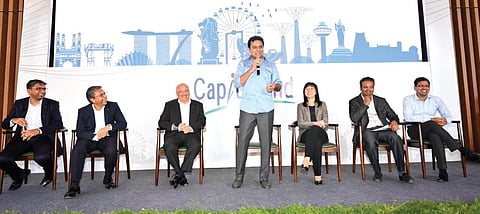 IT and Industries Minister KT Rama Rao addresses the gathering at the launch of  ‘A’ block of the International Tech Park Hyderabad in Hyderabad on Wednesday