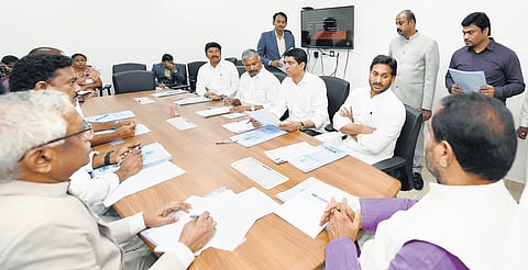Assembly Speaker Tammineni Sitaram chairs the BAC meeting on Thursday | Express