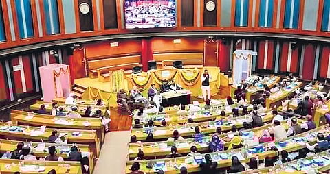 FILE: Members at the MCD house floor earlier this year | pti