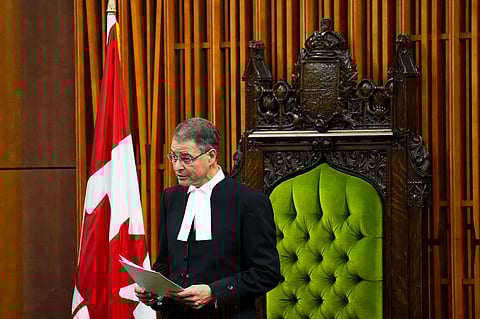 The Speaker of the House of Commons Anthony Rota delivers a speech following an address in the House of Commons on Parliament Hill in Ottawa on September 22, 2023. (Photo | AP)