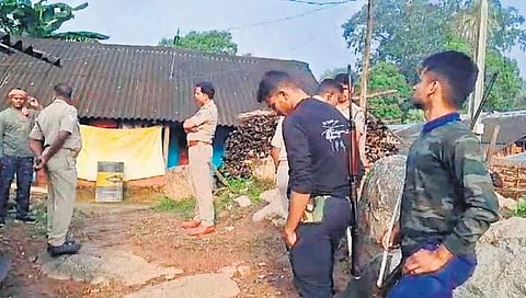 Police conducting investigation in front of the couple’s house | Express