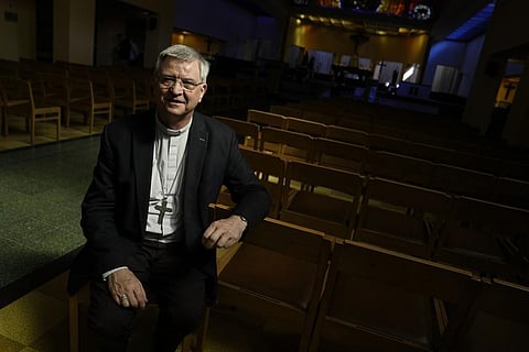 Bishop of Antwerp, Johan Bonny, poses for a portrait at a church in Lier, Belgium, on May 24, 2023. (Photo | AP)