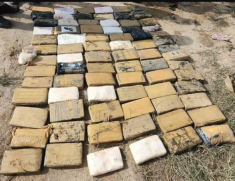 80 kg of heroin worth Rs 800 crore confiscated by Gujarat Police in Kutch (Photo | Special Arrangement)
