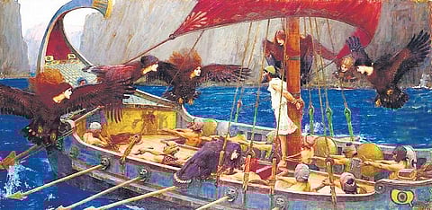 Homer’s hero Odysseus sealed his shipmates’ ears with wax and tied himself to the mast to avoid being waylaid by the seductive songs of the Sirens. (Photo | Wikimedia Commons)