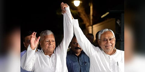RJD chief Lalu Prasad and Bihar Chief Minister Nitish Kumar. (File Photo | PTI)