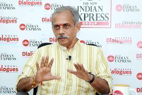 RSS ideologue and senior Pracharak J Nandakumar. (Photo | T P Sooraj)