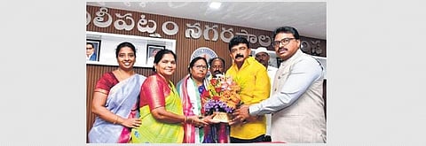 Chitikena Venkateswaramma elected as the as the second Mayor of Machilipatnam Municipal Corporation