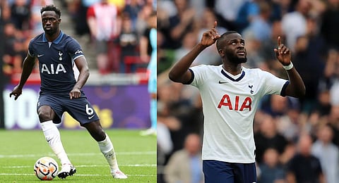 Davinson Sanchez (L) and Tanguy Ndombele. (Photo | Twitter)