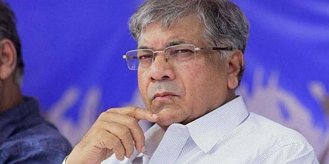 FILE -  BR Ambedkar's grandson and Vanchit Bahujan Aaghadi national president Prakash Ambedkar. (Photo | PTI)