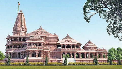 FILE - An illustration of the upcoming Ram Temple in Ayodhya, used for representational purposes only. (Photo | PTI)