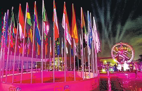 The decked up G20 Summit venue Bharat Mandapam | pti
