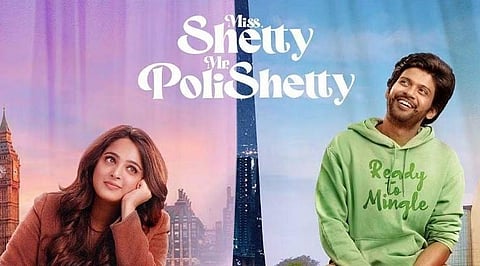 Anushka Shetty and Naveen Polishetty in Miss Shetty Mr Polishetty.