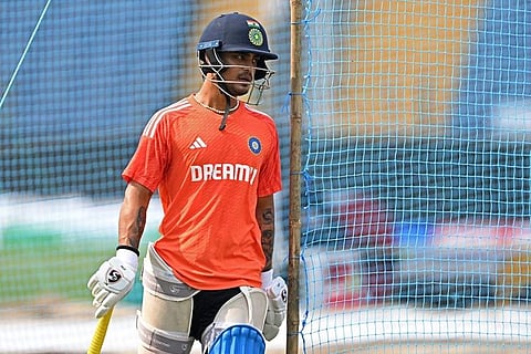 Indian batter Ishan Kishan during practice. (Photo | AFP)